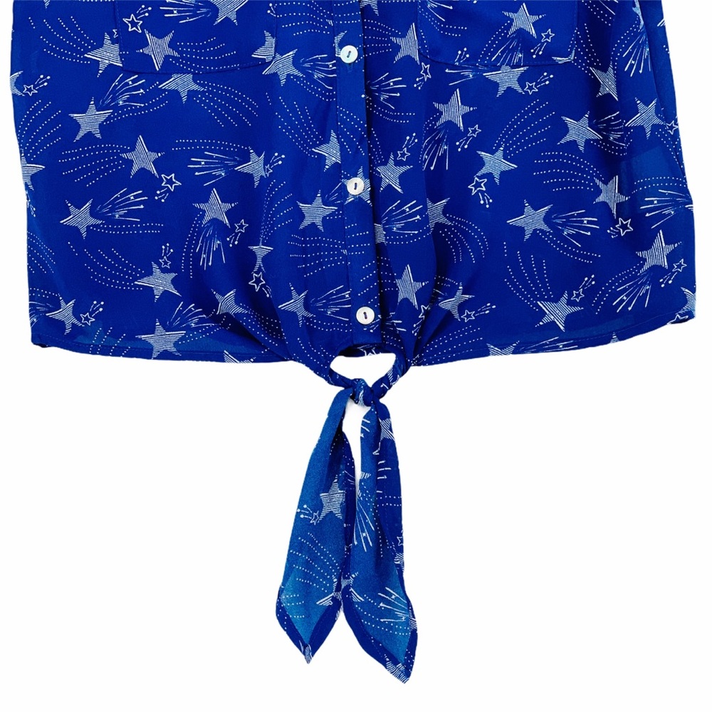 Cropped & Sheer Shooting Star Blouse - Picture 4 of 10